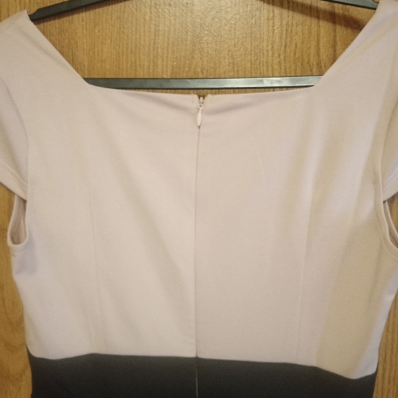 Balletcore Pink & Black Formal Fit & Flare Elegant Dress Size 10 - Picture 4 of 6